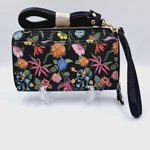 Ultimate Organizer Crossbody Wristlet Floral Botanical Dark Fantasy Dark Fairy